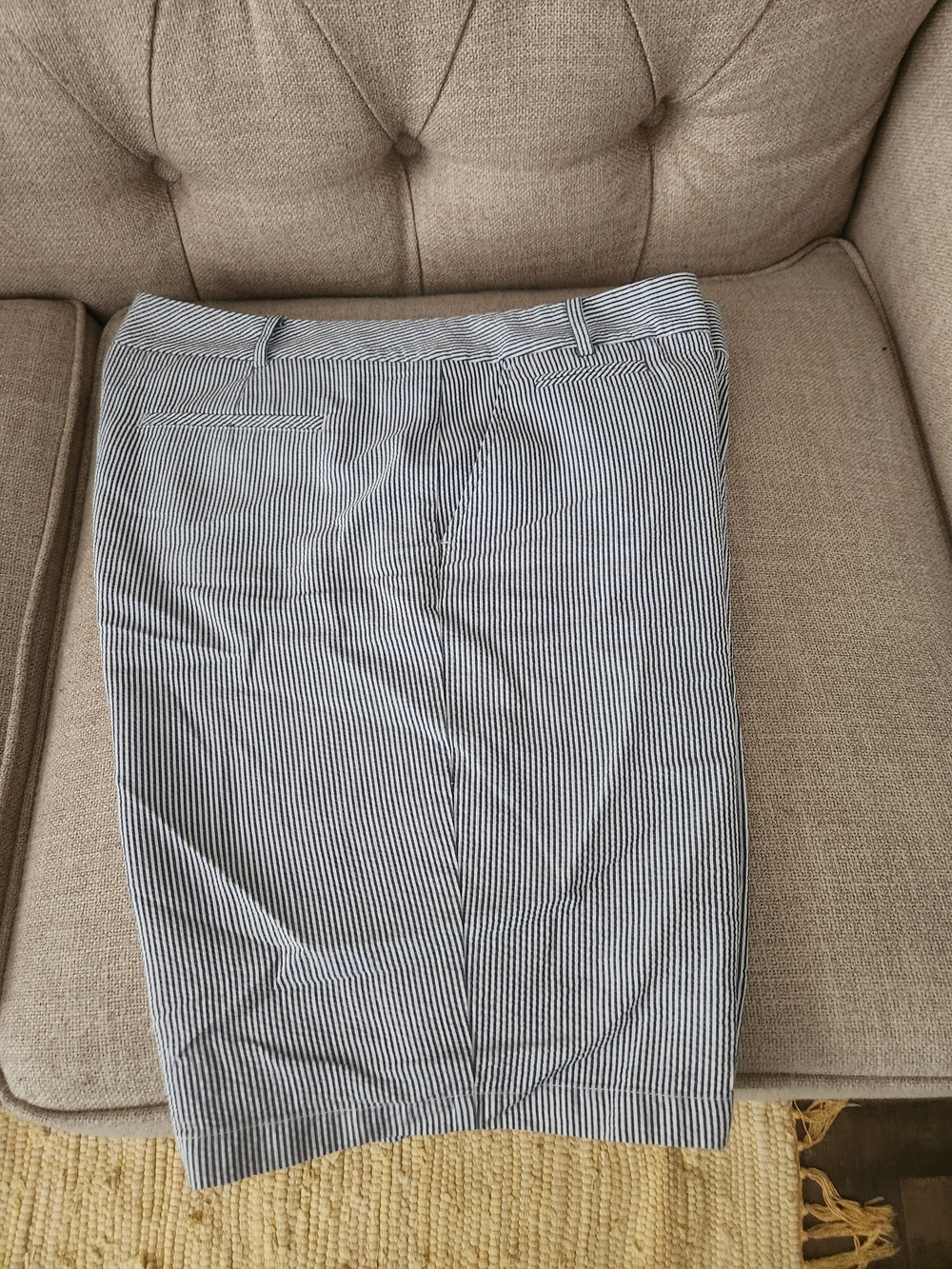 Talbots Blue and White Striped Bermuda Shorts